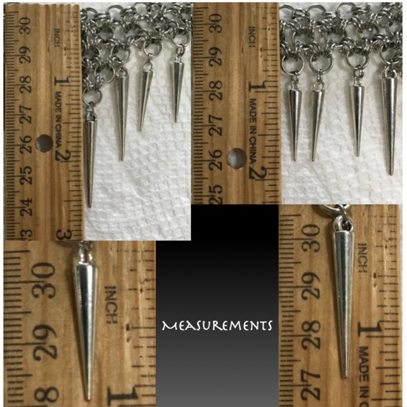 Gothic Tribal Silver Warrior Chainmail Spike Handmade Adjustable Choker Necklace - Picture 13 of 15